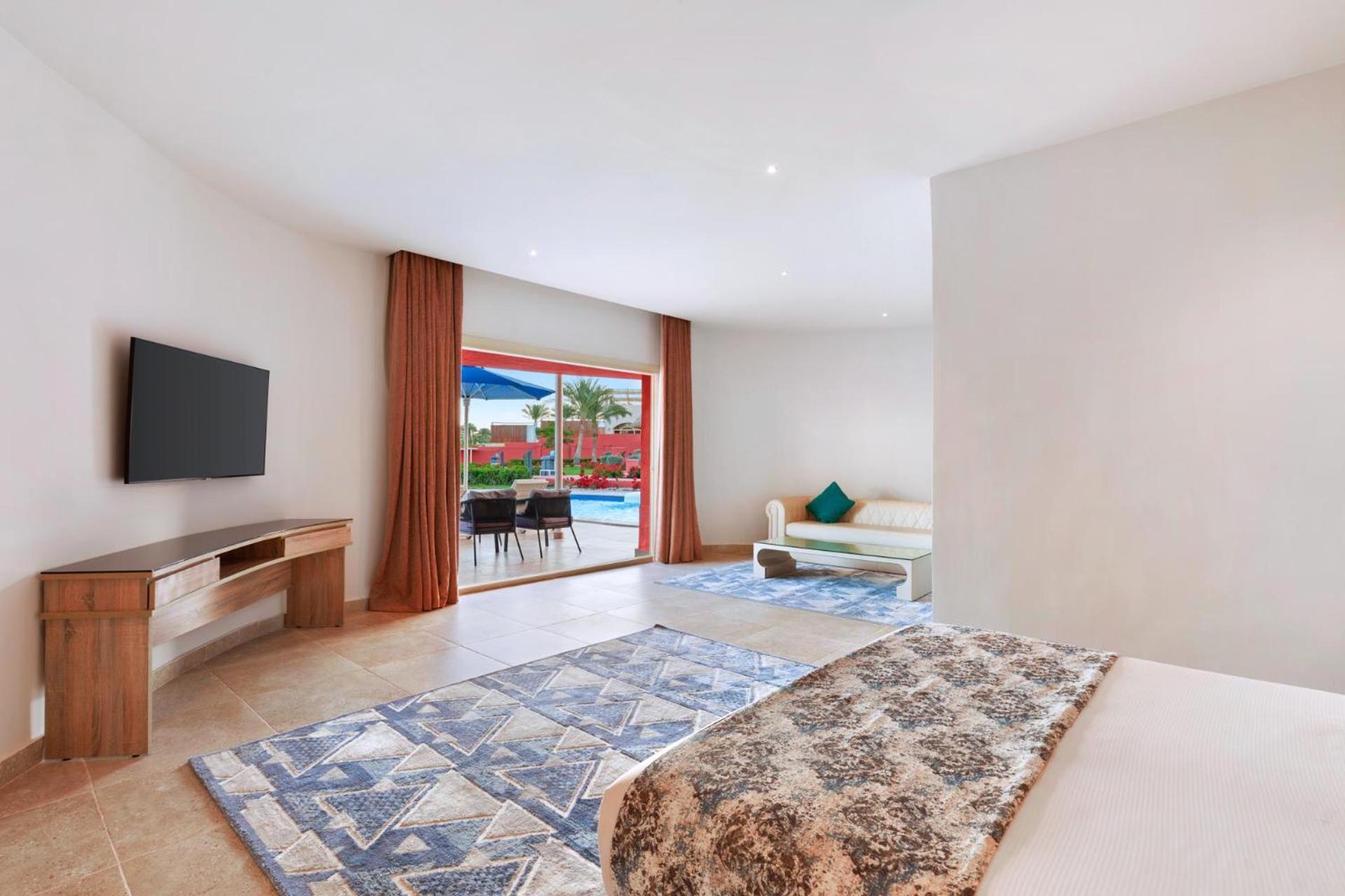 Pickalbatros Laguna Vista Aqua Park ชาร์มเอลชีค ภายนอก รูปภาพ A room at the resort