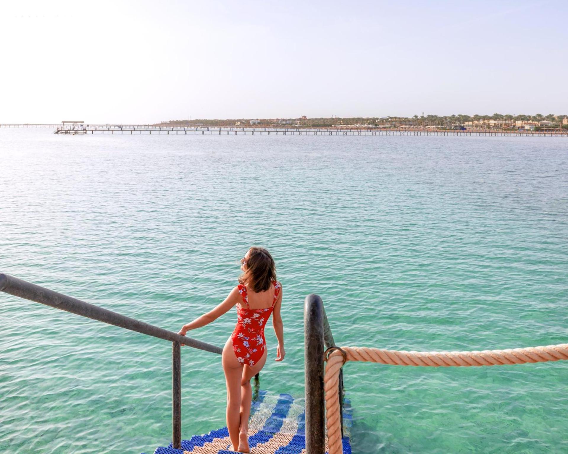 Pickalbatros Laguna Vista Aqua Park ชาร์มเอลชีค ภายนอก รูปภาพ The pier of the island